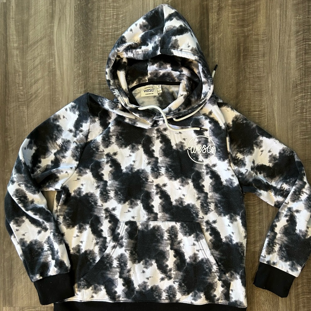 Wesc Monochrome Tie-Dye Hoodie